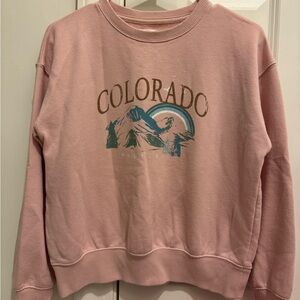 Pink Colorado crew neck